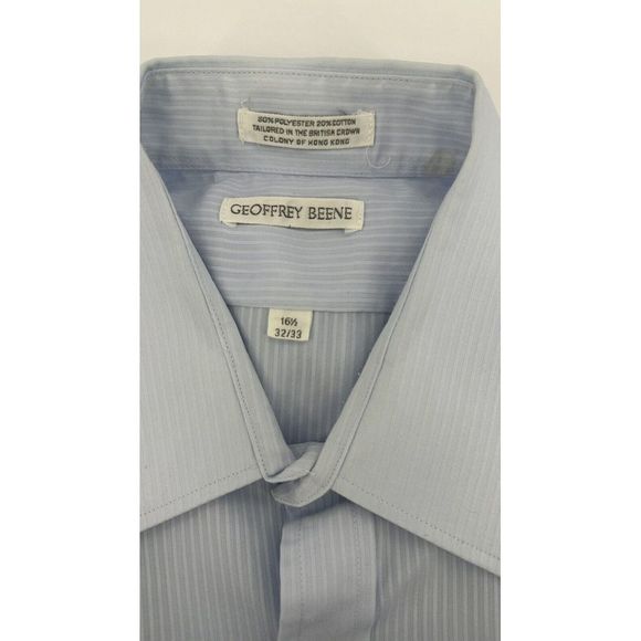 GEOFFREY BEENE MEN'S‎ DRESS SHIRT SIZE - 16 1/2 32/33 PERFECT PINPOINT - Picture 2 of 4